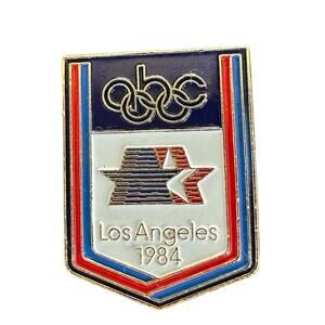 Vintage 1984 Los Angeles Olympics Pin – ABC Logo Olympic Games Collectible Badge